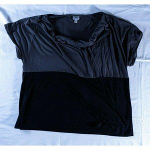 Worthington Woman Sz 3X Blouse Scoop Neck Two Tone